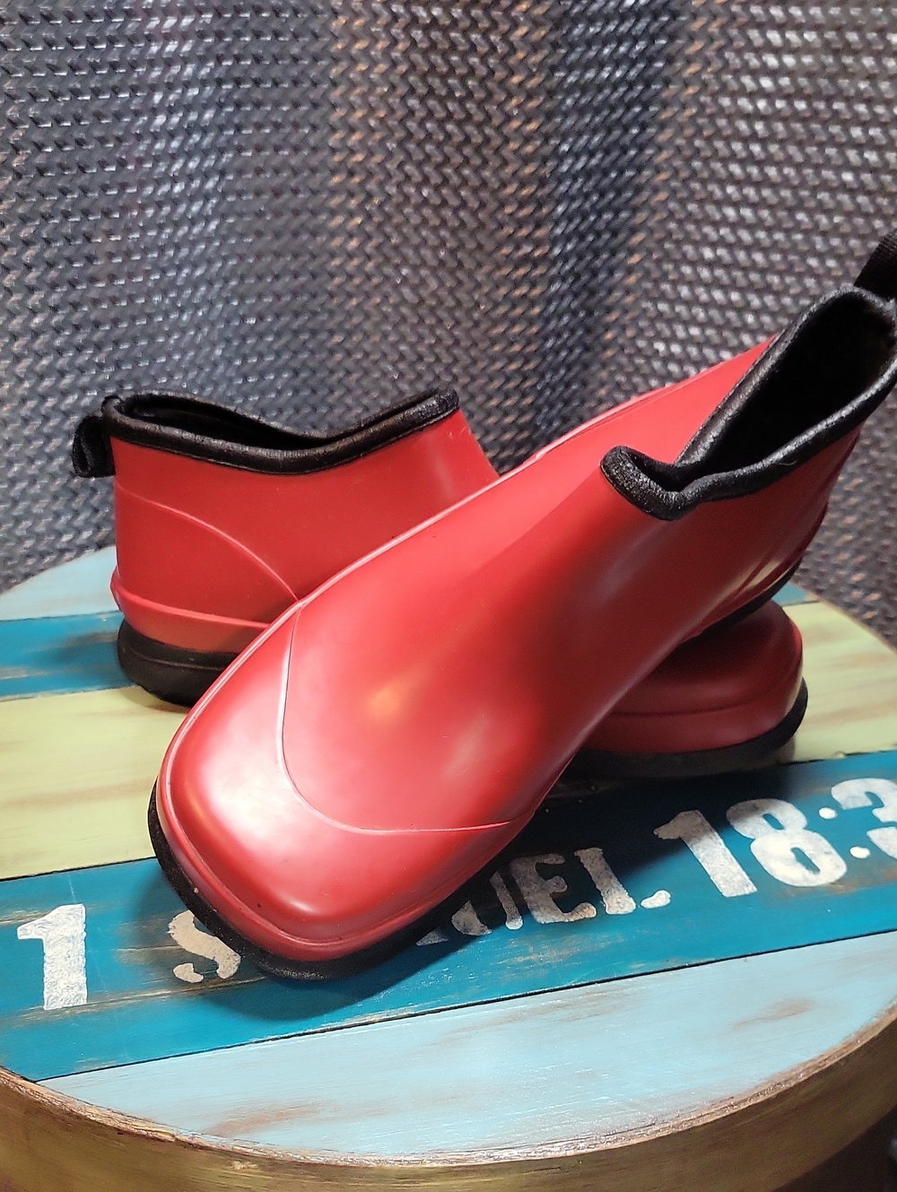 Eddie Bauer Red Women's Waterproof Short Rain Boots